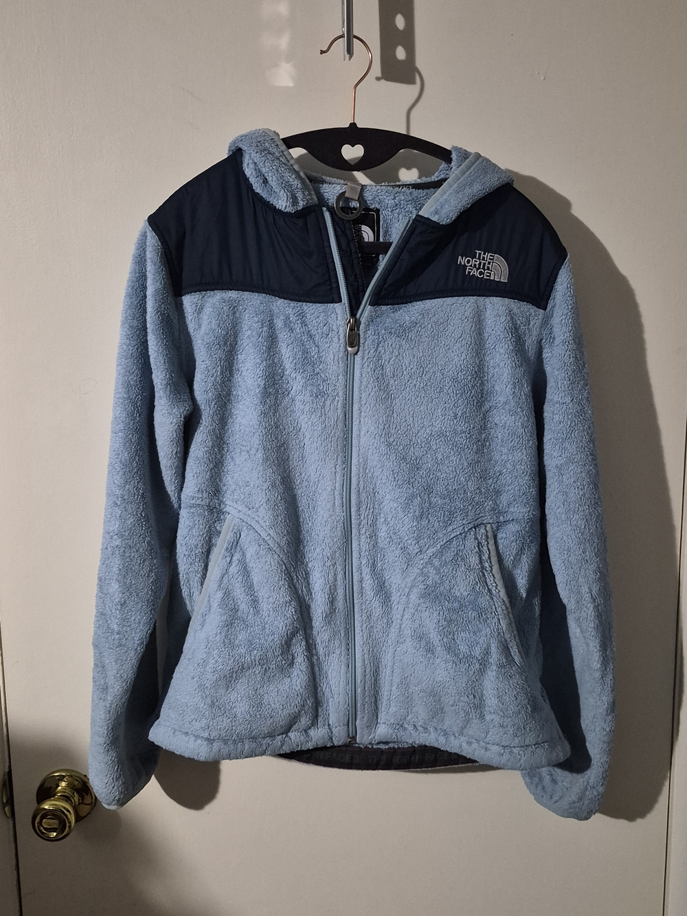 The North Face Womens Medium Light Blue Fleece Hoodie